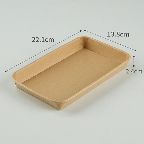 7# Large Paper Sushi Tray – 220 × 137 × 25 mm