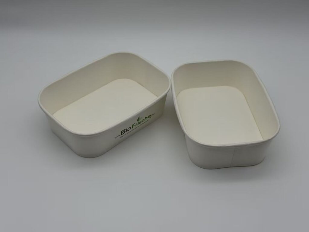 650ml White Rectangular Paper Bowl