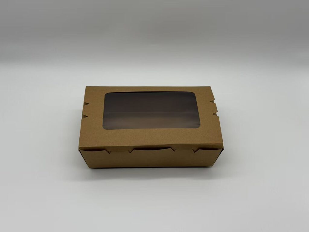 32 oz Large Kraft Paper Food Box with Window